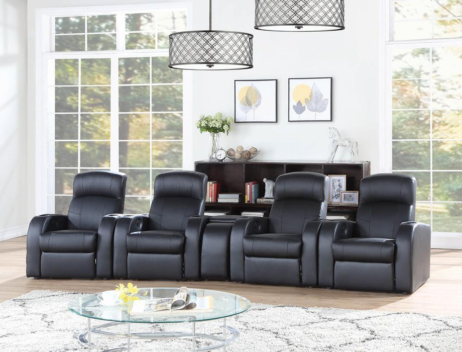 Cyrus Home Theater Upholstered Recliner Black - Tony’s Furniture Store & Linen (GA) - Multi Location