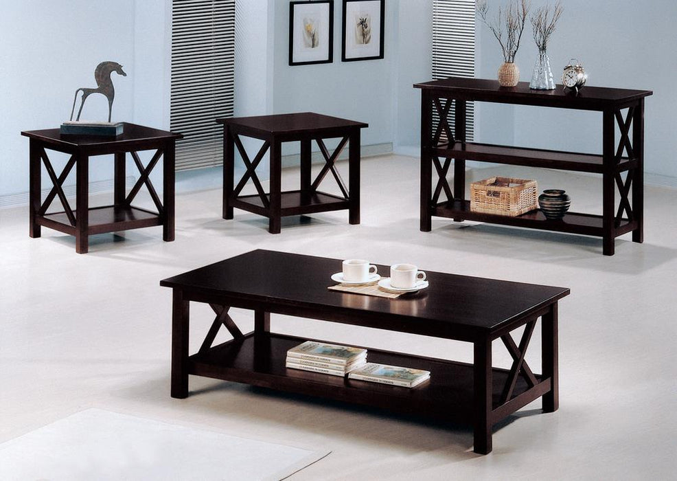 Rachelle Sofa Table with 2-shelf Deep Merlot - Tony’s Furniture Store & Linen (GA) - Multi Location