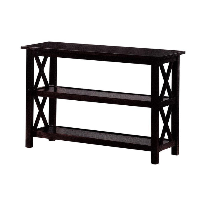 Rachelle Sofa Table with 2-shelf Deep Merlot - Tony’s Furniture Store & Linen (GA) - Multi Location
