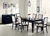 Louise Upholstered Dining Side Chairs Black and Cream (Set of 2) - Tony’s Furniture Store & Linen (GA) - Multi Location