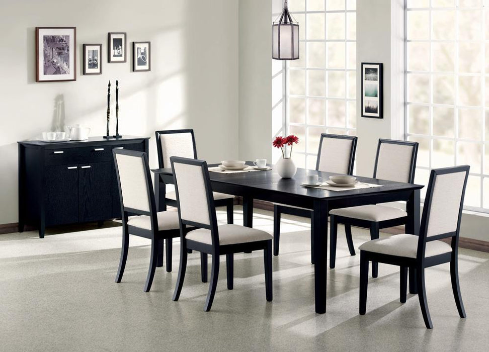 Louise Upholstered Dining Side Chairs Black and Cream (Set of 2) - Tony’s Furniture Store & Linen (GA) - Multi Location