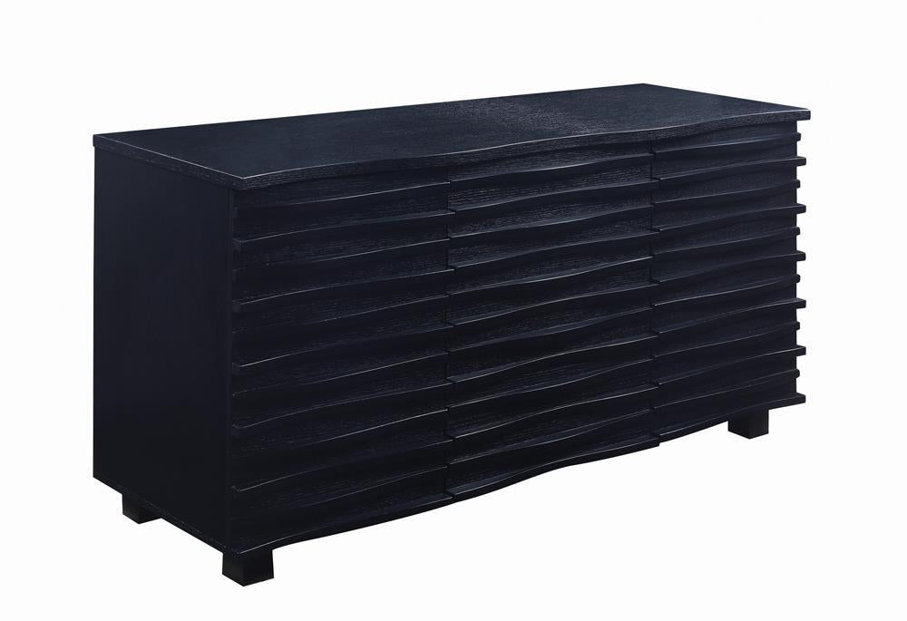 Stanton 3-drawer Rectangular Server Black - Tony’s Furniture Store & Linen (GA) - Multi Location