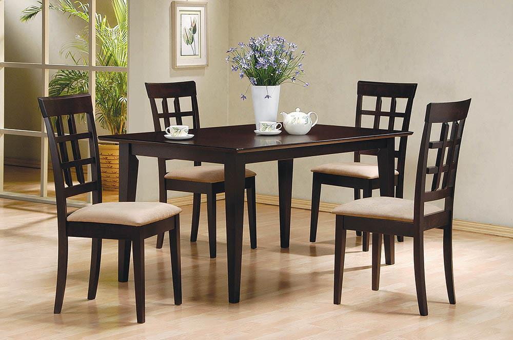 Gabriel Lattice Back Side Chairs Cappuccino and Tan (Set of 2) - Tony’s Furniture Store & Linen (GA) - Multi Location