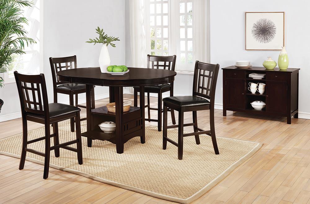 Lavon Upholstered Counter Height Stools Black and Espresso (Set of 2) - Tony’s Furniture Store & Linen (GA) - Multi Location
