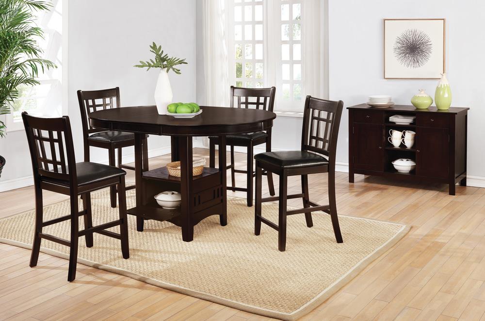 Lavon Upholstered Counter Height Stools Black and Espresso (Set of 2) - Tony’s Furniture Store & Linen (GA) - Multi Location