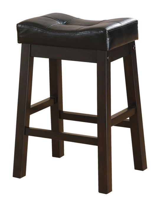 Donald Upholstered Counter Height Stools Black and Cappuccino (Set of 2) - Tony’s Furniture Store & Linen (GA) - Multi Location