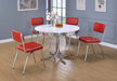 Retro Open Back Side Chairs Red and Chrome (Set of 2) - Tony’s Furniture Store & Linen (GA) - Multi Location