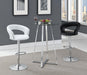 Barraza 29" Adjustable Height Bar Stool White and Chrome - Tony’s Furniture Store & Linen (GA) - Multi Location