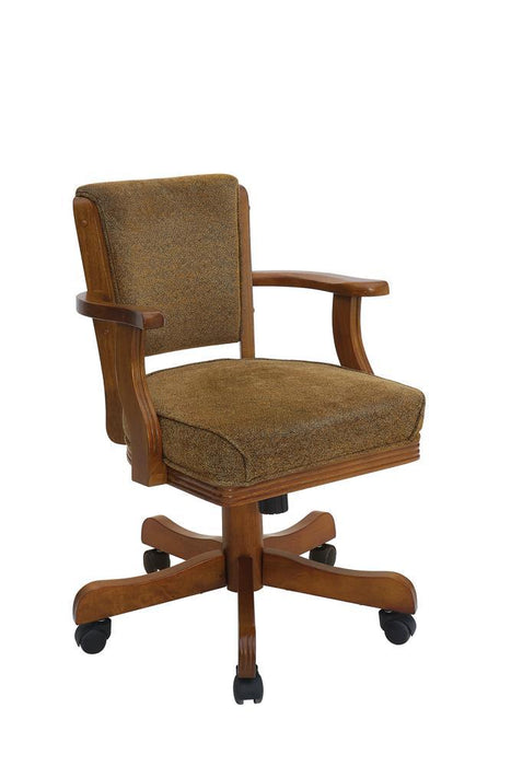 Mitchell Upholstered Game Chair Olive-brown and Amber - Tony’s Furniture Store & Linen (GA) - Multi Location