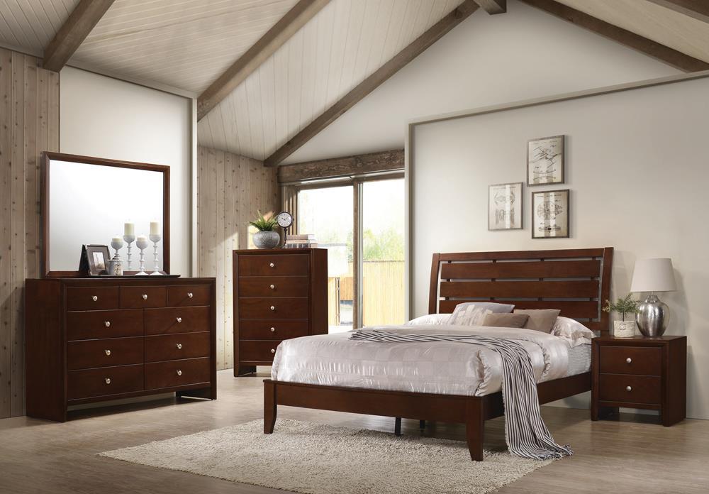 Serenity Queen Panel Bed Rich Merlot - Tony’s Furniture Store & Linen (GA) - Multi Location