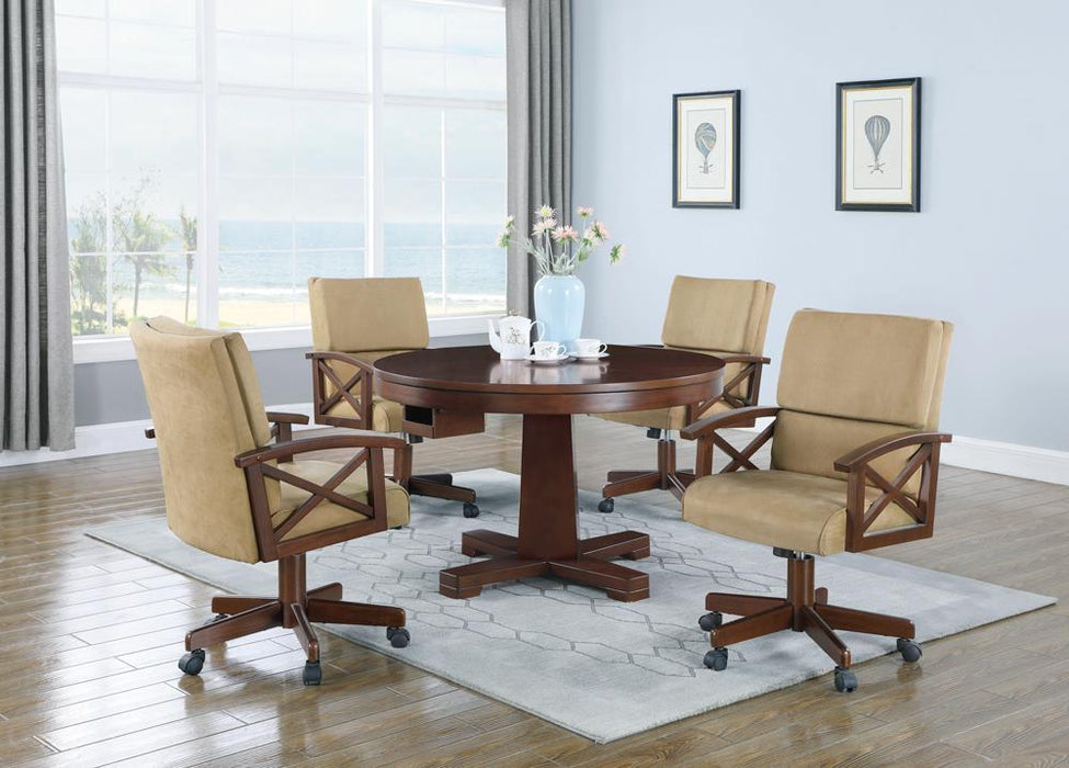 Marietta Upholstered Game Chair Tobacco and Tan - Tony’s Furniture Store & Linen (GA) - Multi Location