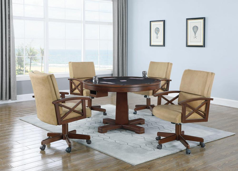 Marietta Upholstered Game Chair Tobacco and Tan - Tony’s Furniture Store & Linen (GA) - Multi Location