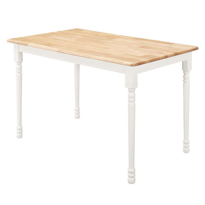 Taffee Rectangle Dining Table Natural Brown and White - Tony’s Furniture Store & Linen (GA) - Multi Location