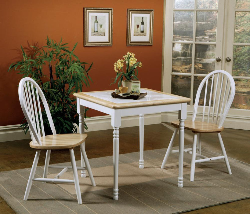 Cinder Windsor Side Chairs Natural Brown and White (Set of 4) - Tony’s Furniture Store & Linen (GA) - Multi Location