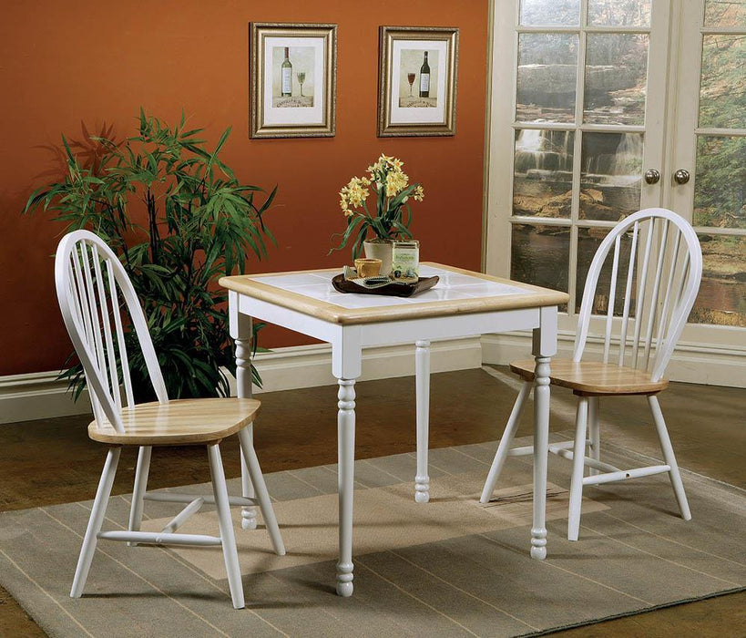 Cinder Windsor Side Chairs Natural Brown and White (Set of 4) - Tony’s Furniture Store & Linen (GA) - Multi Location