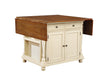 Slater 2-drawer Kitchen Island with Drop Leaves Brown and Buttermilk - Tony’s Furniture Store & Linen (GA) - Multi Location