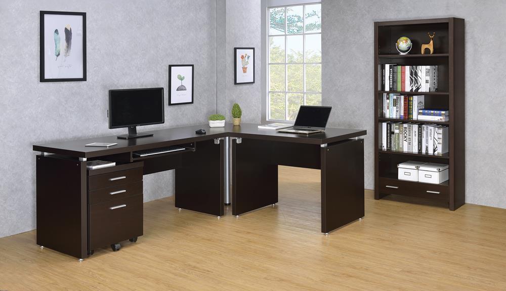 Skylar Computer Desk with Keyboard Drawer Cappuccino - Tony’s Furniture Store & Linen (GA) - Multi Location
