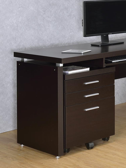 Skylar 3-drawer Mobile File Cabinet Cappuccino - Tony’s Furniture Store & Linen (GA) - Multi Location