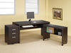 Skeena Computer Desk with Keyboard Drawer Cappuccino - Tony’s Furniture Store & Linen (GA) - Multi Location