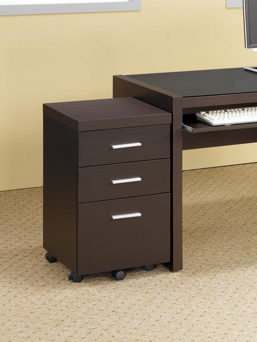 Skeena 3-drawer Mobile Storage Cabinet Cappuccino - Tony’s Furniture Store & Linen (GA) - Multi Location