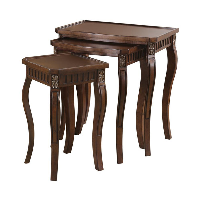 Daphne 3-piece Curved Leg Nesting Tables Warm Brown - Tony’s Furniture Store & Linen (GA) - Multi Location