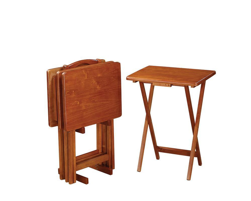 Donna 5-piece Tray Table Set Golden Brown - Tony’s Furniture Store & Linen (GA) - Multi Location