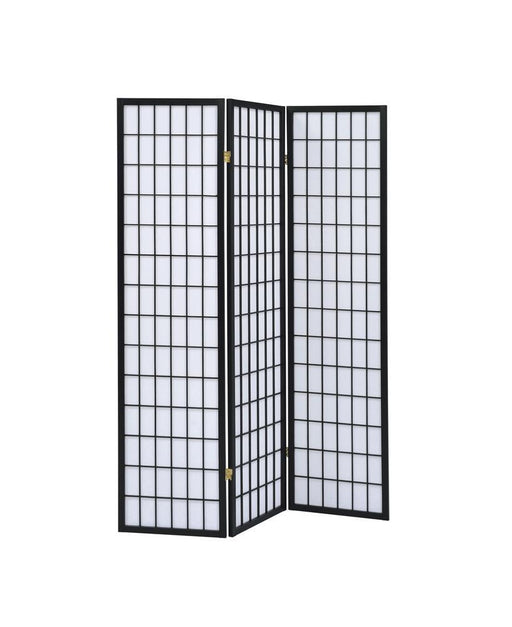 Carrie 3-panel Folding Screen Black and White - Tony’s Furniture Store & Linen (GA) - Multi Location