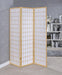 Carrie 3-panel Folding Screen Natural and White - Tony’s Furniture Store & Linen (GA) - Multi Location