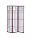 Katerina 3-panel Folding Floor Screen White and Cherry - Tony’s Furniture Store & Linen (GA) - Multi Location