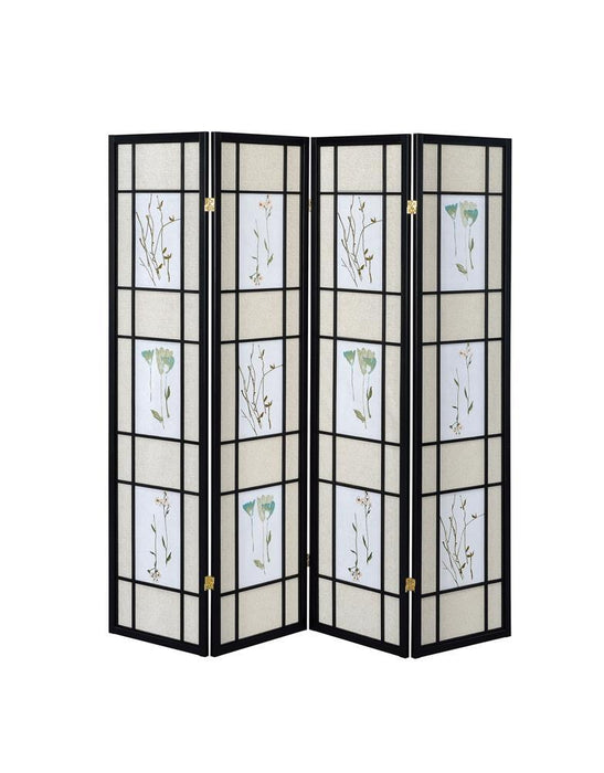 Catabella 4-panel Floral Print Folding Screen Multi-color - Tony’s Furniture Store & Linen (GA) - Multi Location