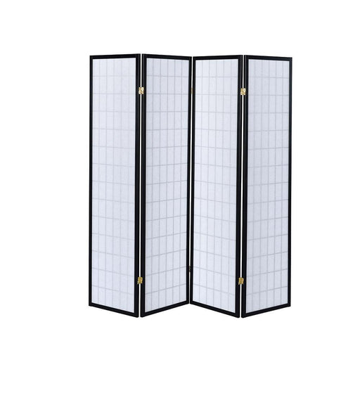 Roberto 4-panel Folding Screen Black and White - Tony’s Furniture Store & Linen (GA) - Multi Location
