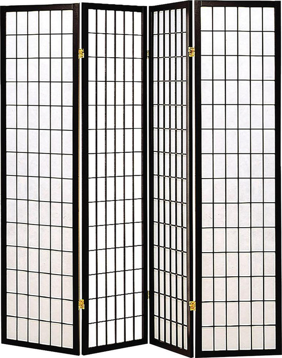 Roberto 4-panel Folding Screen Black and White - Tony’s Furniture Store & Linen (GA) - Multi Location