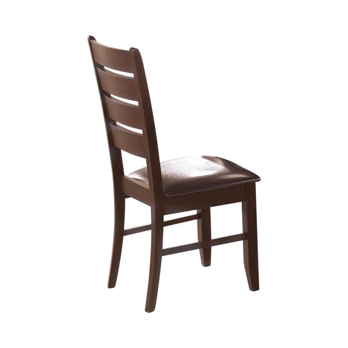 Dalila Ladder Back Side Chairs Cappuccino and Black (Set of 2) - Tony’s Furniture Store & Linen (GA) - Multi Location