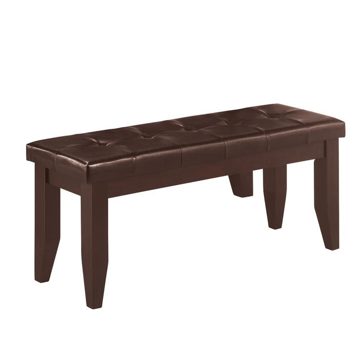 Dalila Tufted Upholstered Dining Bench Cappuccino and Black - Tony’s Furniture Store & Linen (GA) - Multi Location