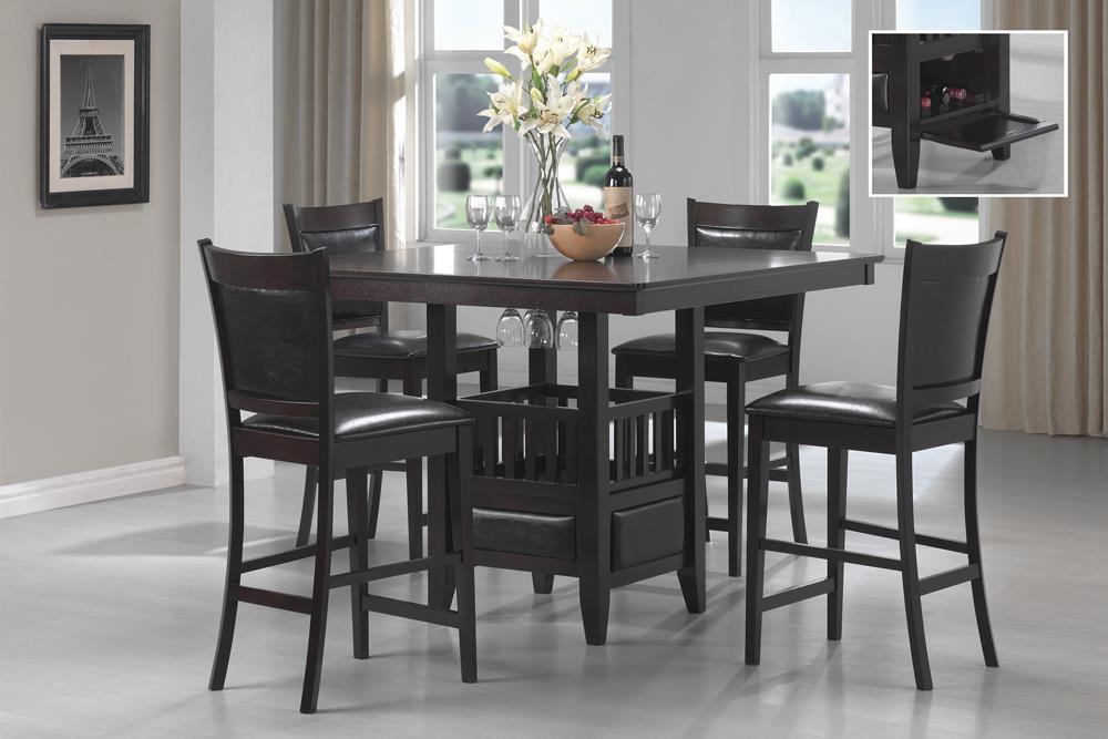 Jaden Upholstered Counter Height Stools Black and Espresso (Set of 2) - Tony’s Furniture Store & Linen (GA) - Multi Location