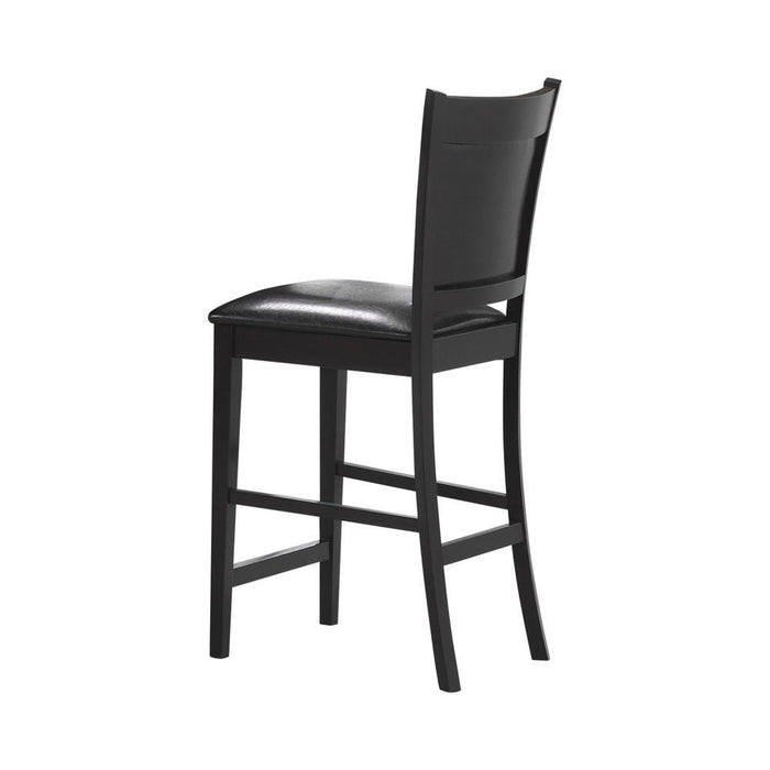 Jaden Upholstered Counter Height Stools Black and Espresso (Set of 2) - Tony’s Furniture Store & Linen (GA) - Multi Location