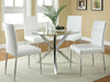 Vance Glass Top Dining Table with X-cross Base Chrome - Tony’s Furniture Store & Linen (GA) - Multi Location