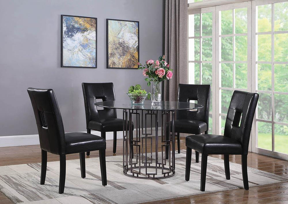 Shannon Open Back Upholstered Dining Chairs Black (Set of 2) - Tony’s Furniture Store & Linen (GA) - Multi Location