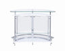 Amarillo 2-tier Bar Unit White and Chrome - Tony’s Furniture Store & Linen (GA) - Multi Location