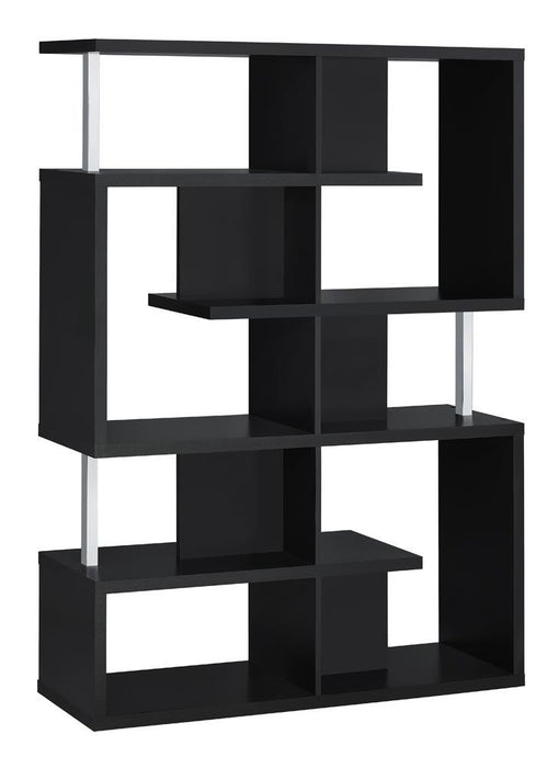 Hoover 5-tier Bookcase Black and Chrome - Tony’s Furniture Store & Linen (GA) - Multi Location