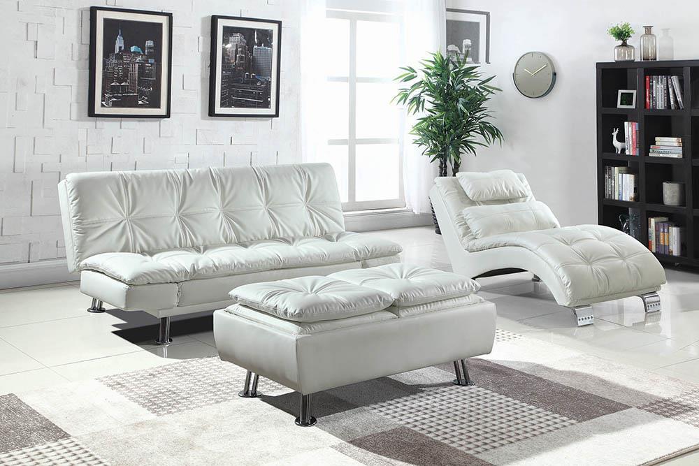 Dilleston Upholstered Chaise White - Tony’s Furniture Store & Linen (GA) - Multi Location