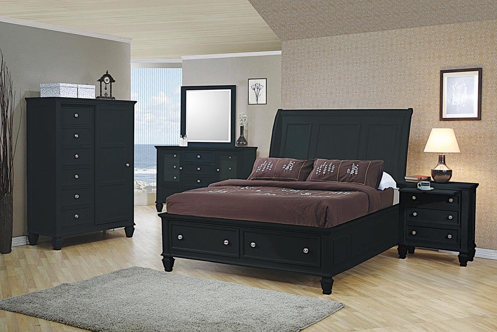 Sandy Beach Door Chest with Concealed Storage Black - Tony’s Furniture Store & Linen (GA) - Multi Location