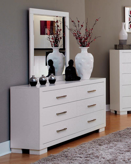 Jessica Rectangular Dresser Mirror White - Tony’s Furniture Store & Linen (GA) - Multi Location