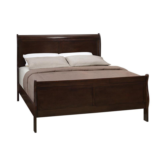 Louis Philippe Queen Panel Sleigh Bed Cappuccino - Tony’s Furniture Store & Linen (GA) - Multi Location