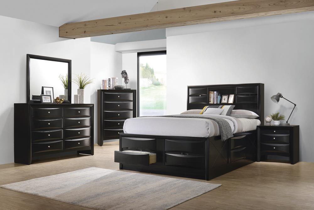Briana California King Platform Storage Bed Black - Tony’s Furniture Store & Linen (GA) - Multi Location