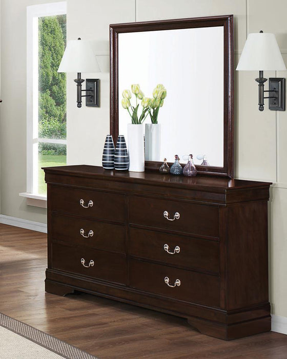 Louis Philippe Square Dresser Mirror Cappuccino - Tony’s Furniture Store & Linen (GA) - Multi Location