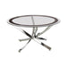 Brooke Glass Top Coffee Table Chrome and Black - Tony’s Furniture Store & Linen (GA) - Multi Location