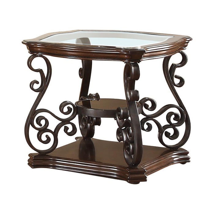 Laney End Table Deep Merlot and Clear - Tony’s Furniture Store & Linen (GA) - Multi Location