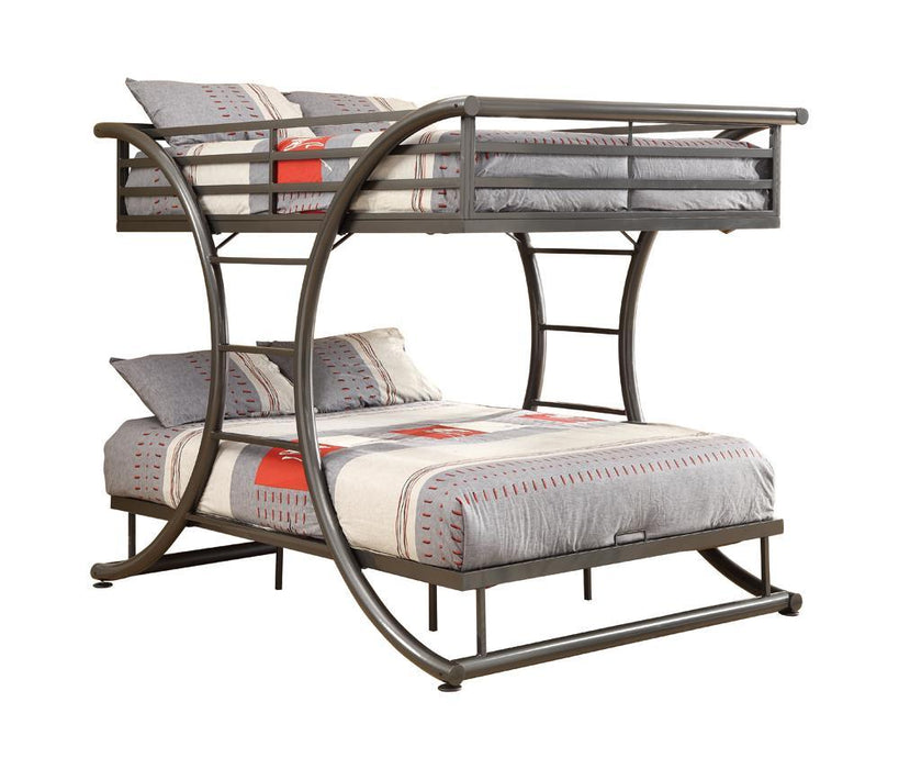 Stephan Full Over Full Bunk Bed Gunmetal - Tony’s Furniture Store & Linen (GA) - Multi Location