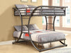 Stephan Full Over Full Bunk Bed Gunmetal - Tony’s Furniture Store & Linen (GA) - Multi Location